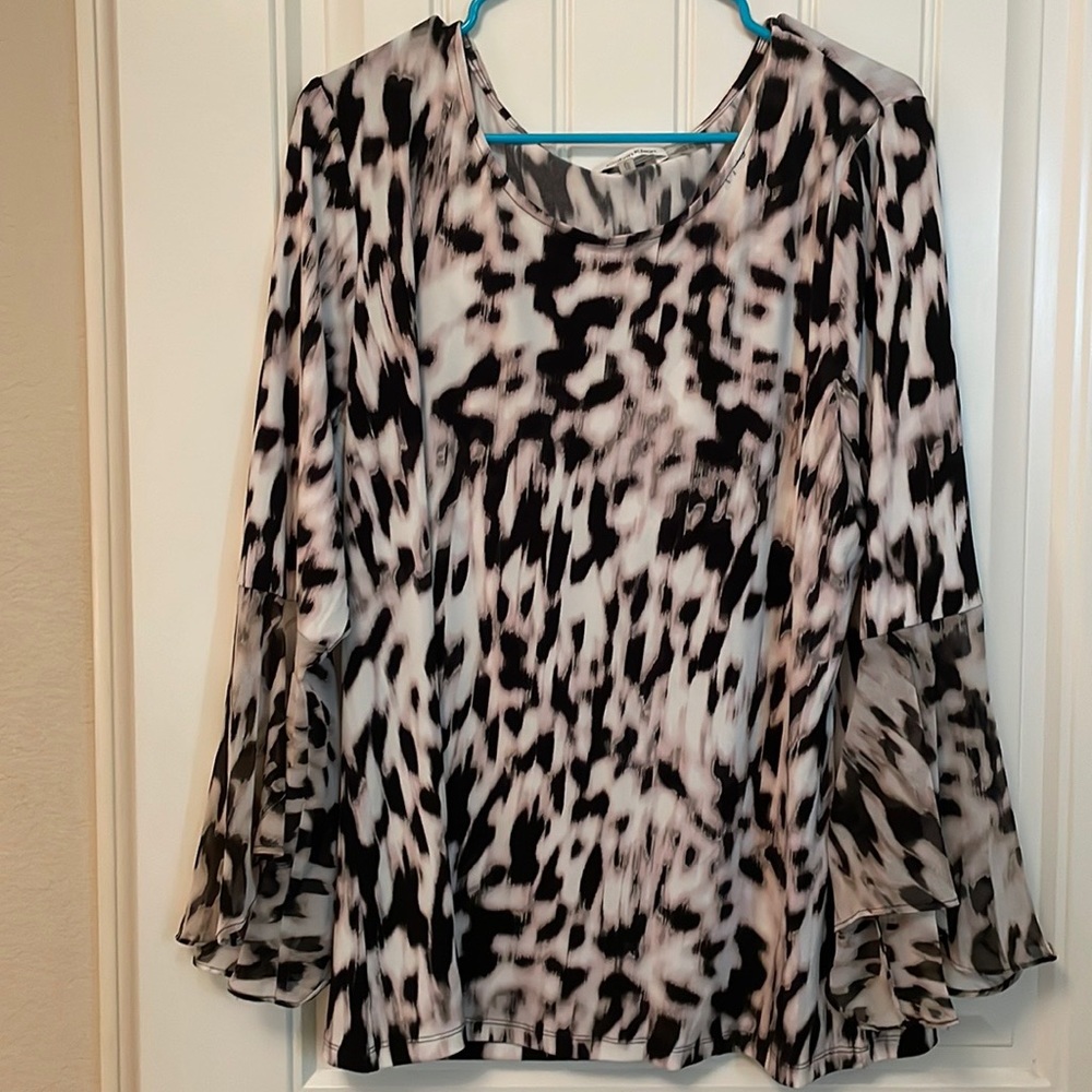 Calvin Klein Trumpet Sleeve Top